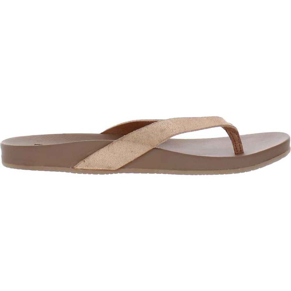 Reef Womens Pink Faux Leather Cushioned Footbed Slide Flip-Flops Shoes NWT - Picture 2 of 3